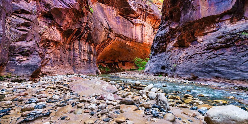 "The Narrow" i Zion Nationalpark i USA