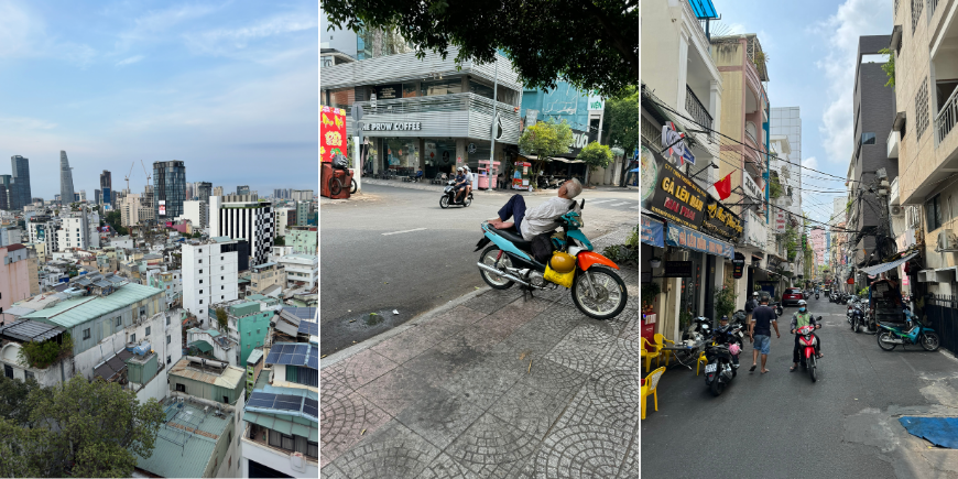 Vi bevæger os igennem den travle by