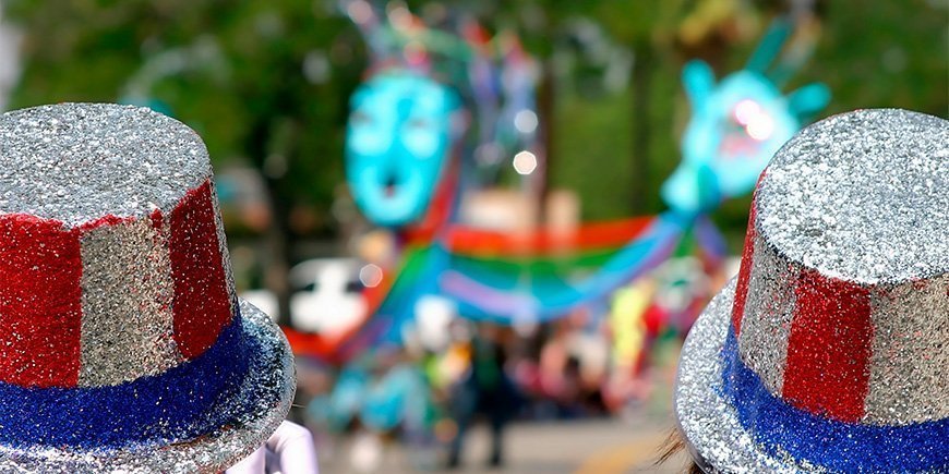 4. juli-parade i Ojai Californien i USA