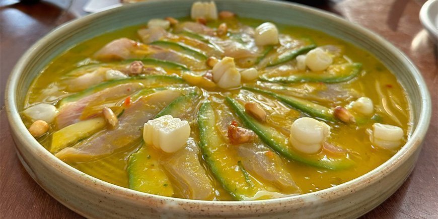 Ceviche serveret på Gourmet Food Tour i Lima i Peru