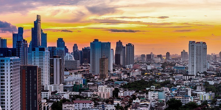 Solnedgang over Nairobis skyline