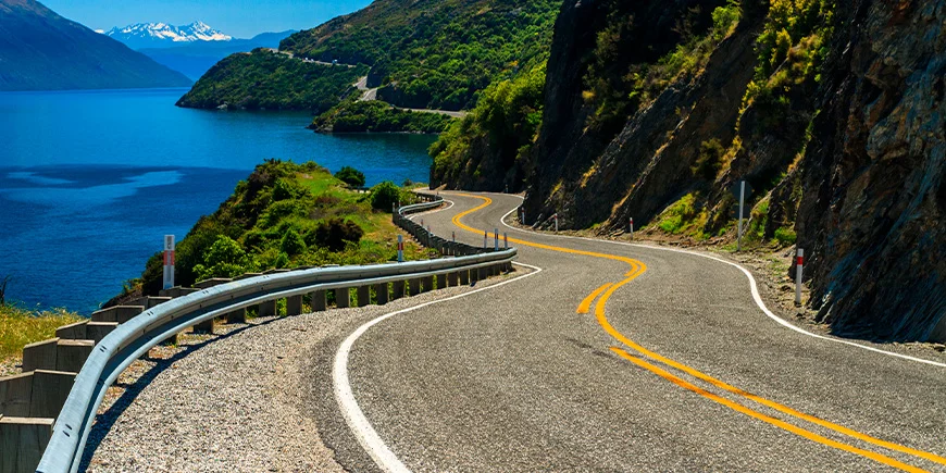 Snoet vej i New Zealand