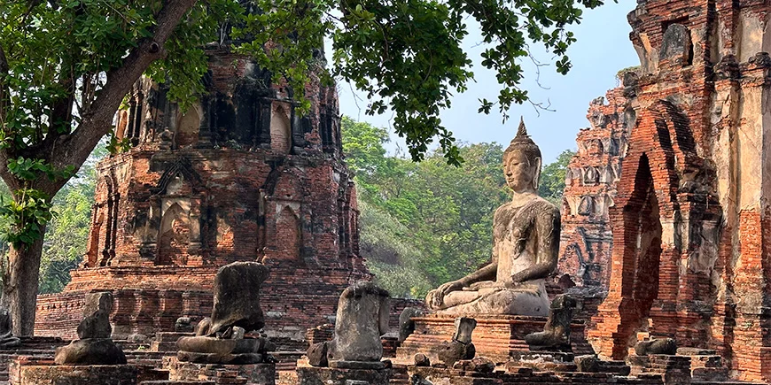 Tempel i Ayutthaya i Thailand