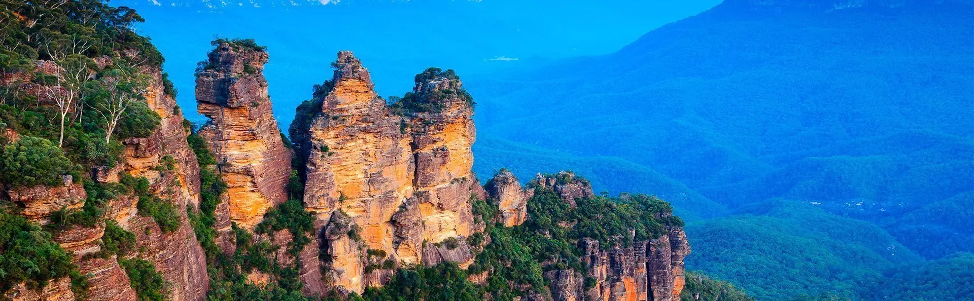 The Three Sisters fra Echo Point, Blue Mountains Nationalpark