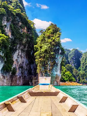 Longtail-båd i Asien